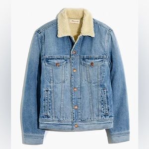 Madewell - Sherpa Classic Jean Jacket in Eaves Wash